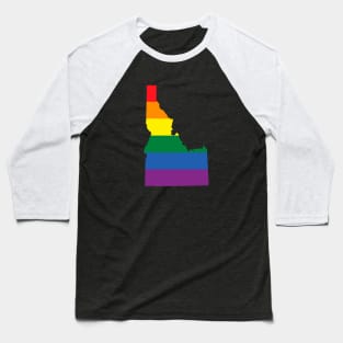 Idaho state LGBT Pride Baseball T-Shirt